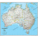 National Geographic Continent map Australia, politically