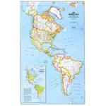 National Geographic Continent map north and south America, politically
