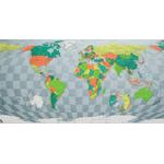 The Future Mapping Company Colour map map of the world green-red-orange-blue, magnetically