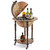 Zoffoli Bar em globo Globe on stand with castors and drinks compartment, Da Vinci rust