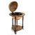 Zoffoli Bar em globo Globe on stand with castors and drinks compartment, Da Vinci rust