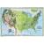 National Geographic Carte D Usa Physiquement