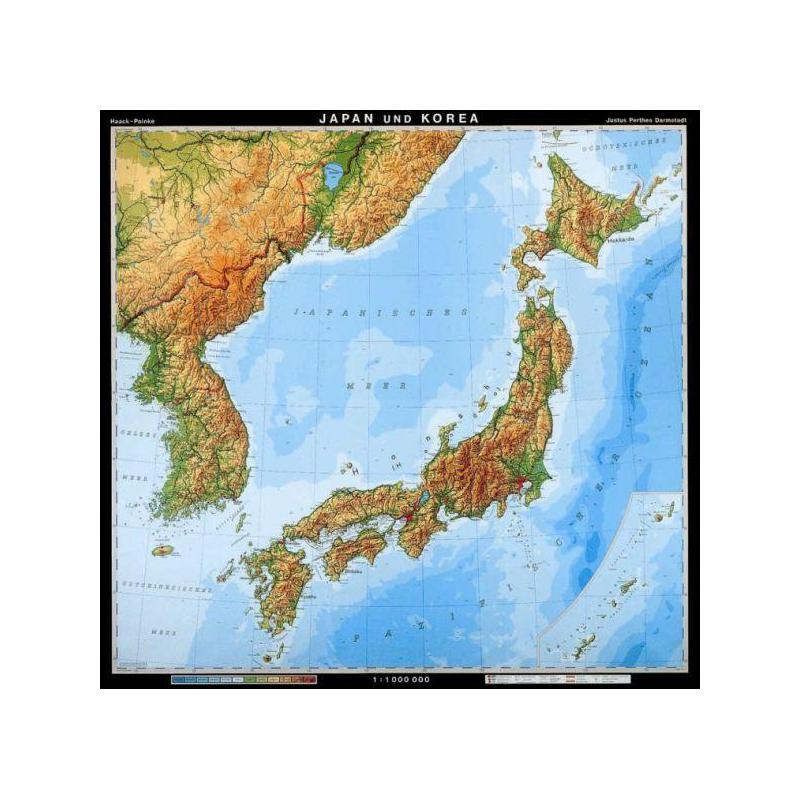 physical maps of japan. Klett-Perthes Verlag Map Japan