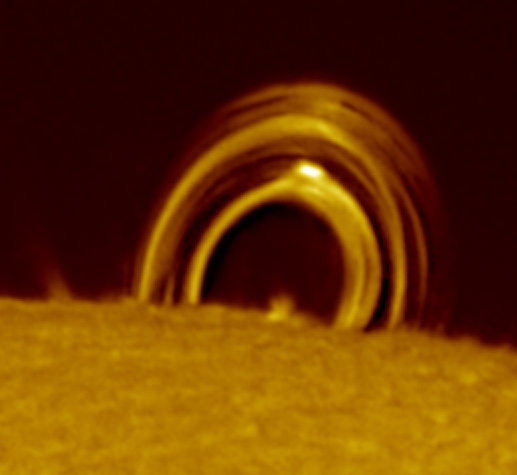 Protuberancja, zarejestrowana za pomocą SolarMax III 90 mm