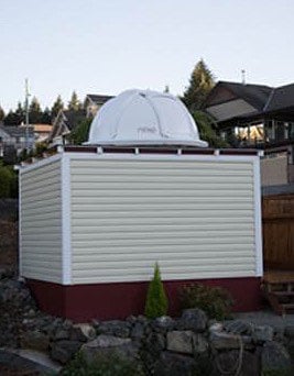 NexDome observatory dome on a home-made base.