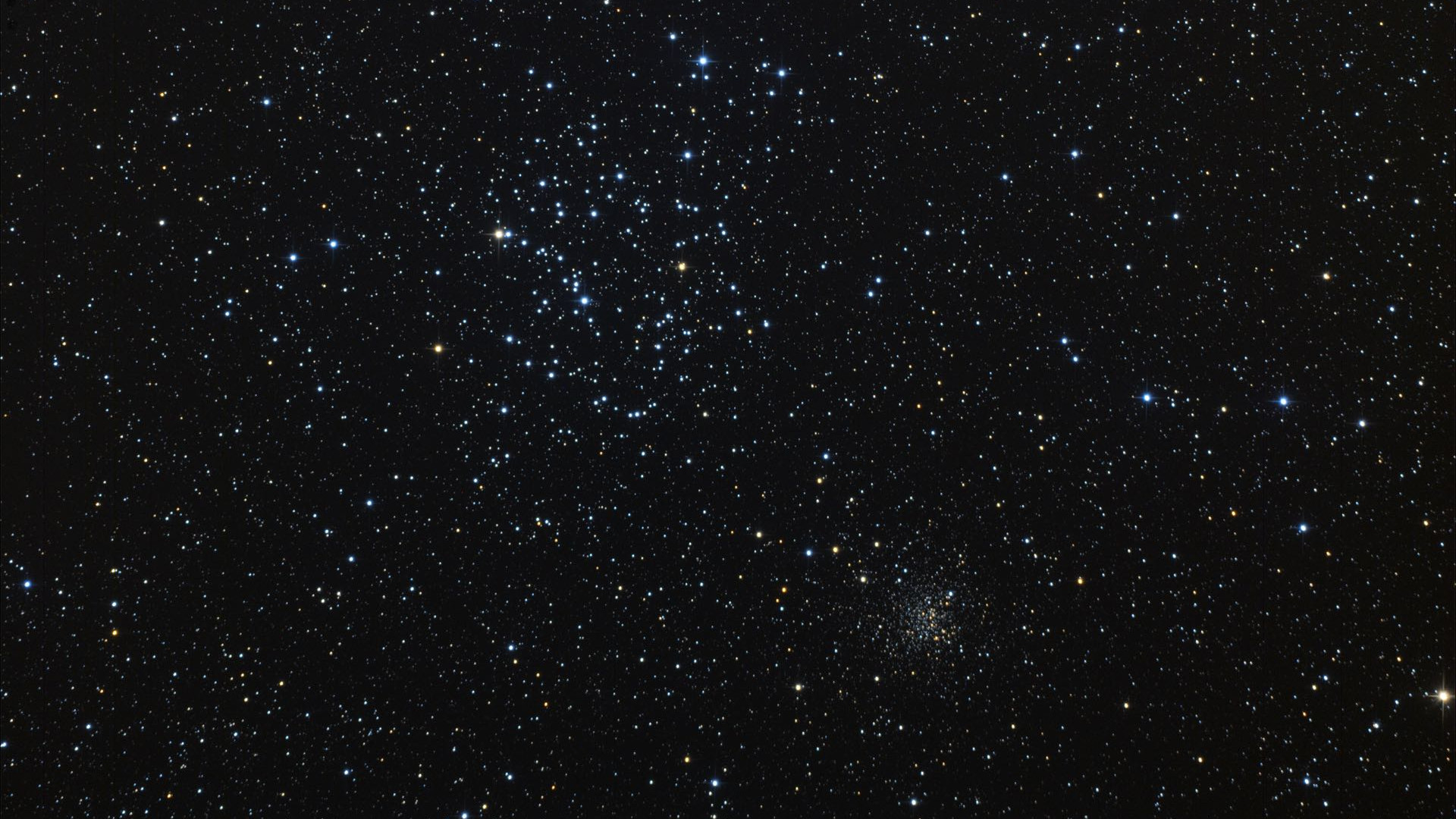 M35 è il punto saliente della nostra escursione con il binocolo nei Gemelli. L’ammasso stellare NGC 2158 si può però vedere solo al telescopio. Marcus Degenkolbe