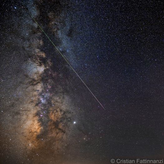 Aufnahme eines Meteors von Cristian Fattinnanzi