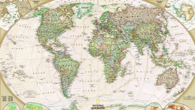 Geographic Antik Weltkarte
