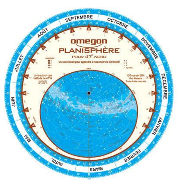 Omegon Star chart Planisphère du ciel