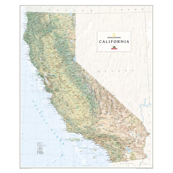 National Geographic Mapa regionalna California