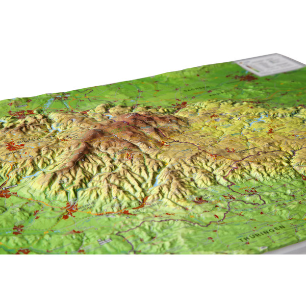 Georelief Regional Karte Harz Klein 3d Reliefkarte