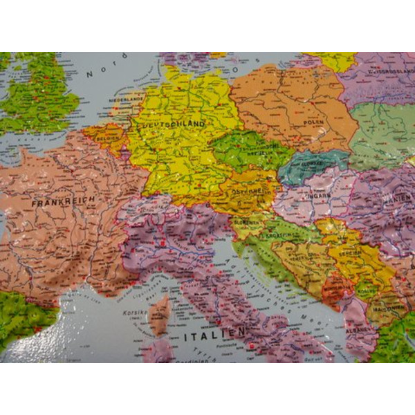 Geo Institut Kontinent Karte Reliefkarte Europa Silver Line Politisch