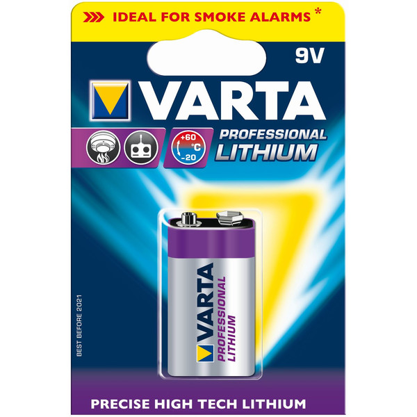 Varta 9 volt 'Professional' lithium block battery