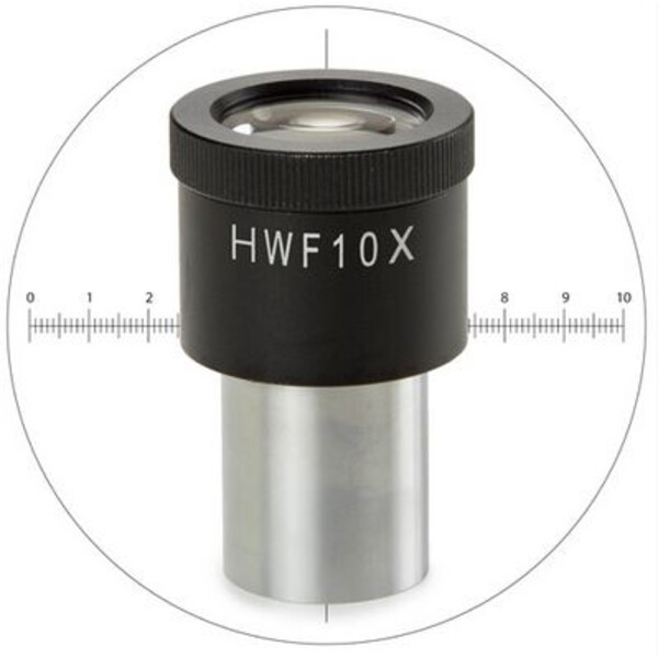 Euromex BS.6010-CM, HWF 10x/20 mm with 10/100 micrometer and cross hair for Ø 23 mm tube (bScope)