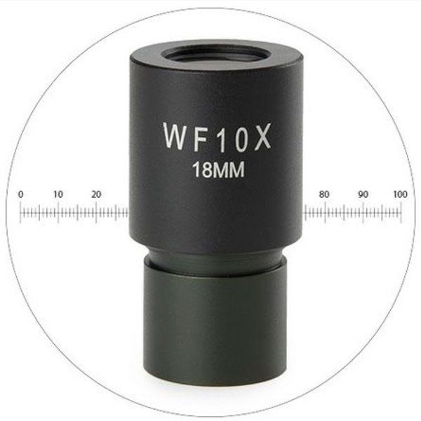Euromex HWF 10x/18 mm, escala micrométrica, EC.6010-M (EcoBlue)