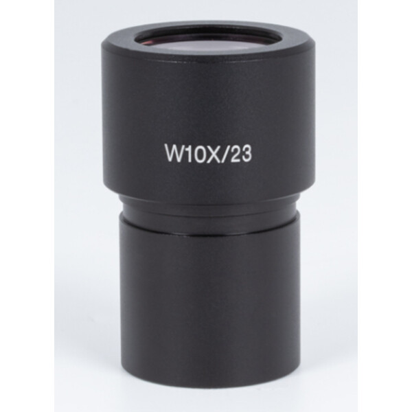 Motic oculare micrometrico WF10X/23 mm, scala (14 mm in 140 suddivisioni) e mirino