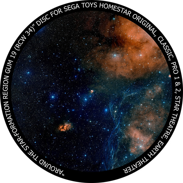 Redmark Diapositiva per il planetario Sega Homestar con la Nebulosa Gum 19