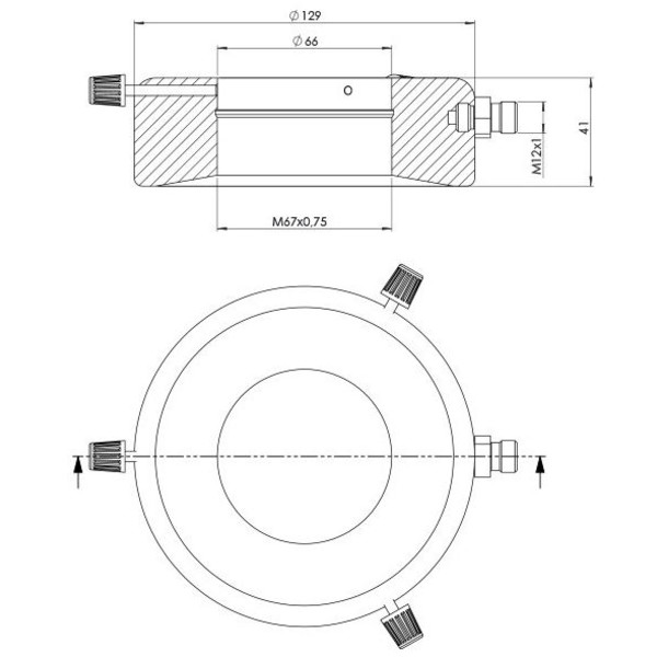 StarLight Opto-Electronics RL12-10s-24V R, Spot, rot (625 nm), M12-Stecker (4-polig), Ø 66mm