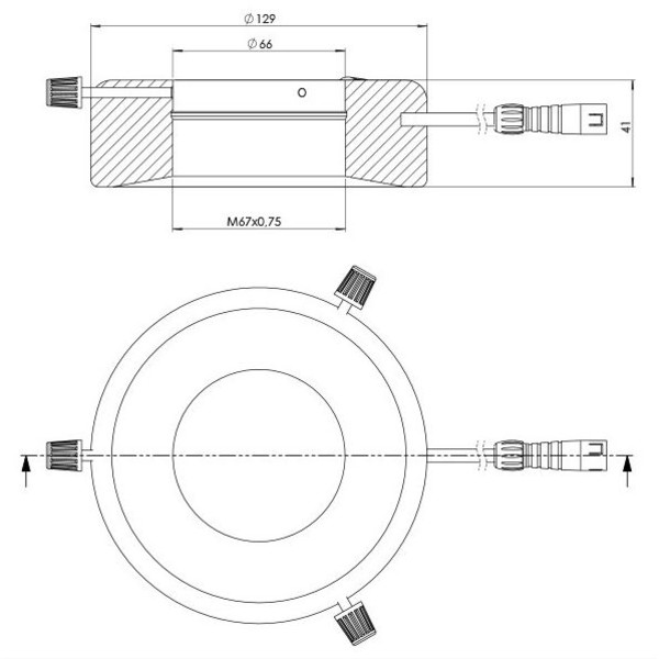StarLight Opto-Electronics RL12-18f PW, Flutl.,pur-weiß (6.000 K), Ø 66mm