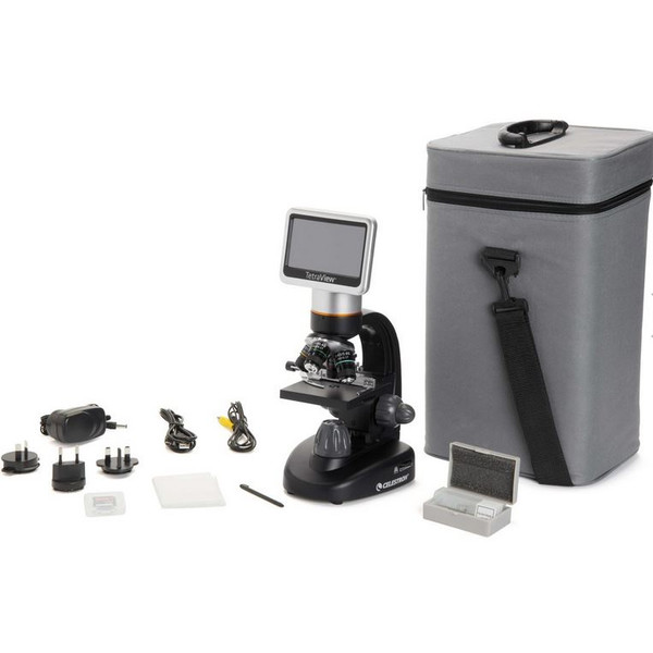 Celestron Microscopio TetraView, Touch Screen, 40-400x