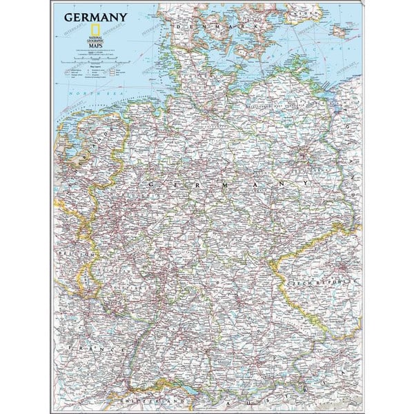 deutschlandkarte gerahmt National Geographic Map Deutschlandkarte Pinnwand gerahmt (silber)