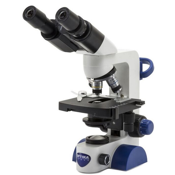 Optika Microscopio B-66, bino, 40-400x, LED, Akku, Kreuztisch