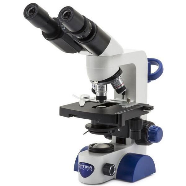 Optika Microscopio B-69, bino, 40-1000x, LED, Akku, Kreuztisch