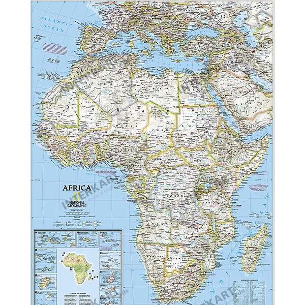 National Geographic Mappa Continentale Afrika