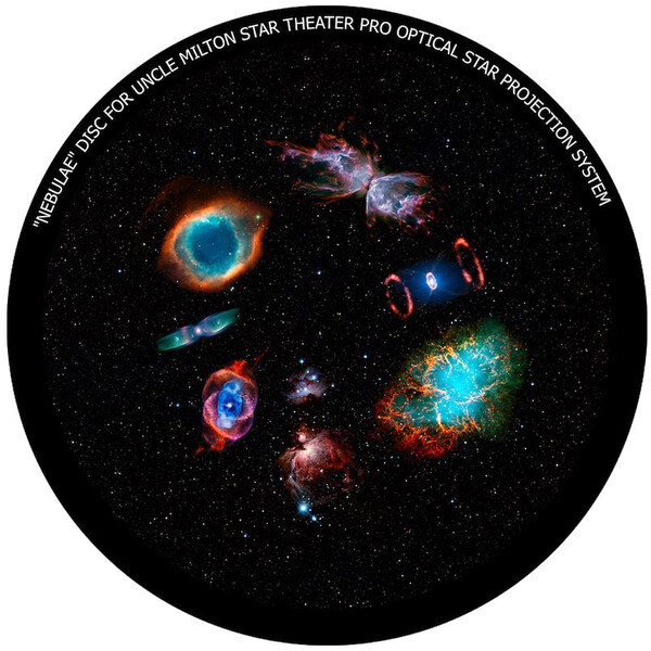 Omegon Diapositive pour l' Star Theater Pro avec motif Nébuleuses Galactiques