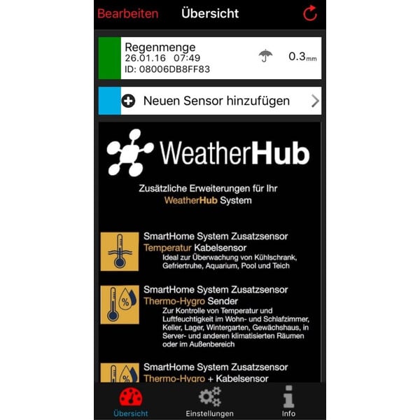 TFA Estación meteorológica WeatherHub Starter Set with Rain gauge