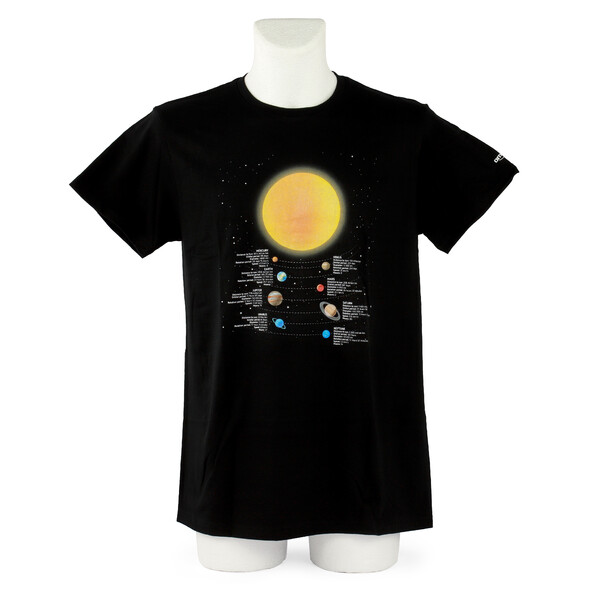 Omegon T-Shirt Camiseta de información sobre los planetas de en talla L