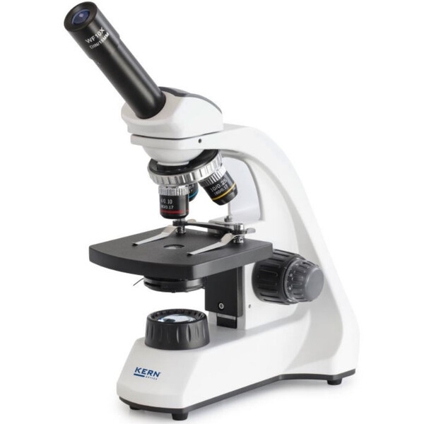 Kern Microscopio Mono Achromat 4/10/40, WF10x18, 1W LED, OBT 103