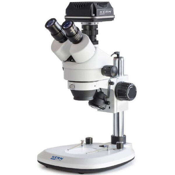 Kern Microscopio OZL 464C832, Greenough, Säule, 7-45x, 10x/20, Auf-Durchlicht, 3W LED, Kamera 5MP, USB 3.0