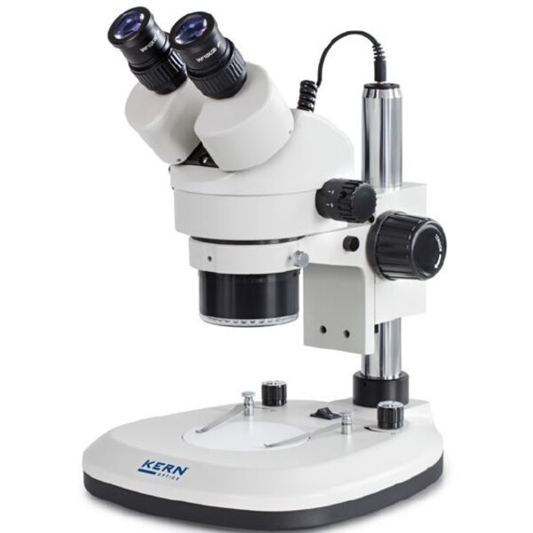 Kern Microscopio stereo zoom OZL 466, trino, Ringl., Greenough, 0,7-4,5x, HWF10x20, 3W LED