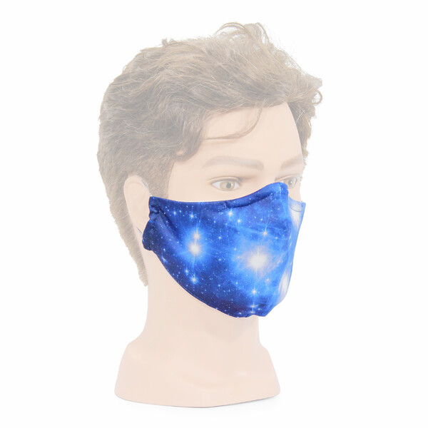 Masketo mascherina naso/bocca bianca con motivo astronomico "Pleiadi" 1 pezzo