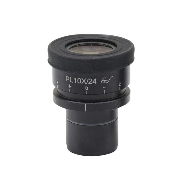 Optika PL10x/24 Okular, hoher Einblickwinkel, fokussierbar, mit Augenmuscheln - M-880