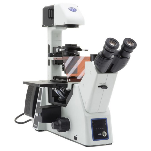 Optika Microscopio invertito IM-5FLD, FL, trino, invers, 10x24mm,  AL/DL, LED 5W, 8W w.o. objectives