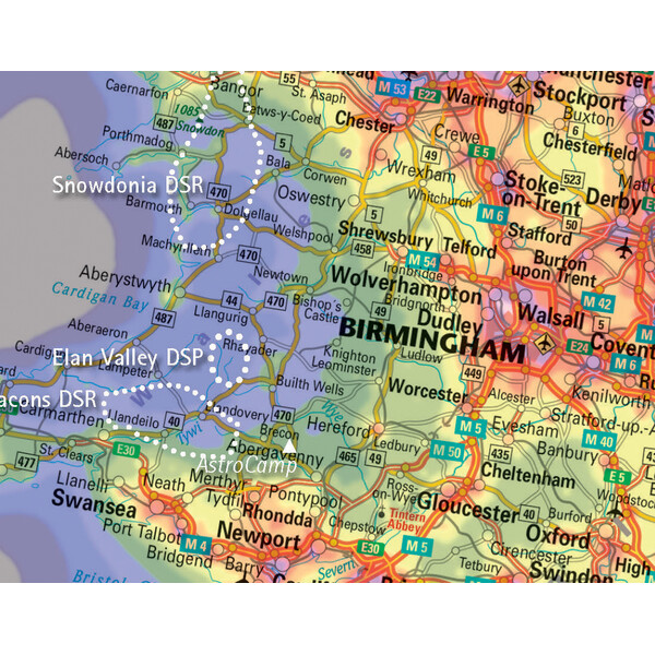 Oculum Verlag Mapa continental Sky Quality Map Europe