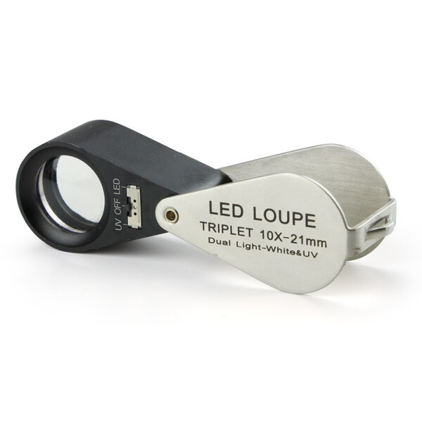 Euromex Lente d`Ingrandimento Klapp-Lupe PB.5034-LUV, 10x achromatisch, LED, UV