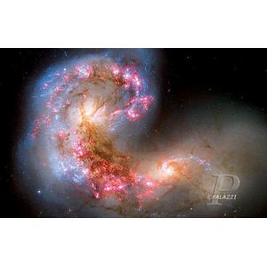 Palazzi Verlag Poster Antennae Galaxies Leinwandprint