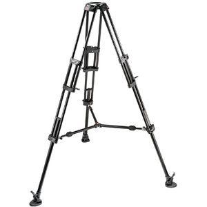 Manfrotto Treppiede Aluminio Video-Pro treppiedi con culla 100mm e half-shell e crociera di bloccaggio 545B