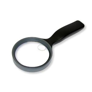Carson 2.5X magnifying glass (90 mm) with handle and 5X spot