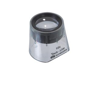 Schweizer Magnifying glass Tech-Line fixed-focus 10x mounted magnifier