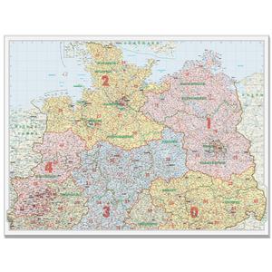 Bacher Verlag Regional-Karte Postleitzahlenkarte Norddeutschland 1:500.000
