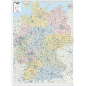 Bacher Verlag Landkarte Postleitzahlenkarte Deutschland 1:450.000