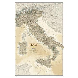 National Geographic mapa estilo antigo da Itália