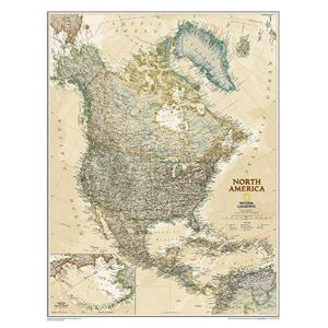 National Geographic Mappa Carta antica del Nord America