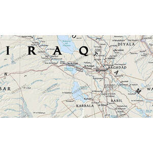 National Geographic Mappa Carta dell'Iraq