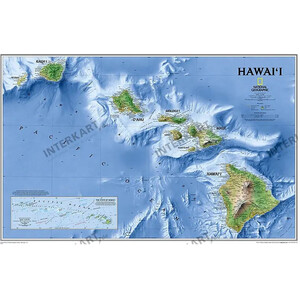 National Geographic Landkarte Hawaii