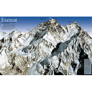 National Geographic Regional-Karte Mount Everest, 50th Anniversary - 2-seitig
